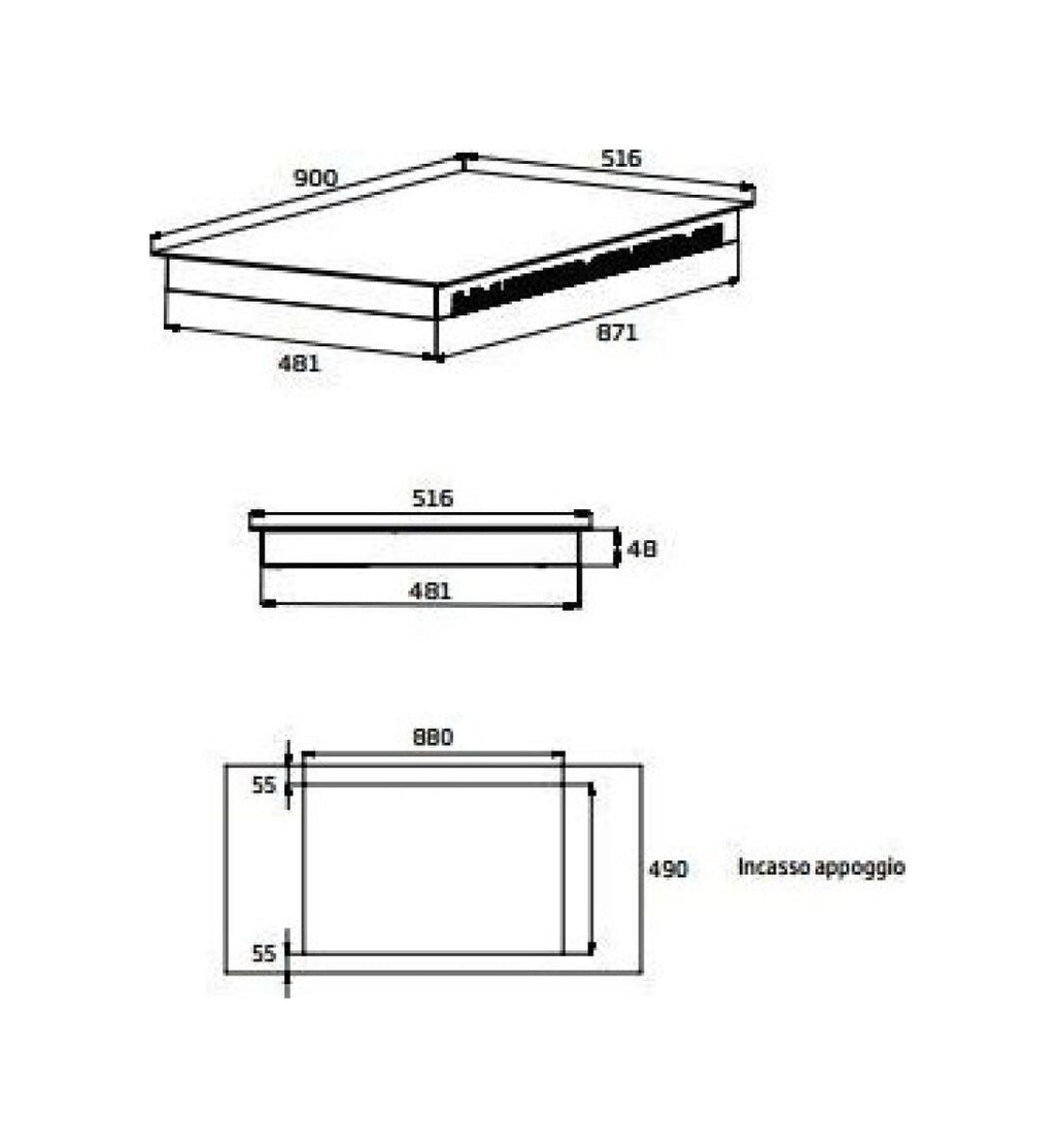 Beko HII98810NT Piano cottura a induzione cm. 90 - vetroceramica nero