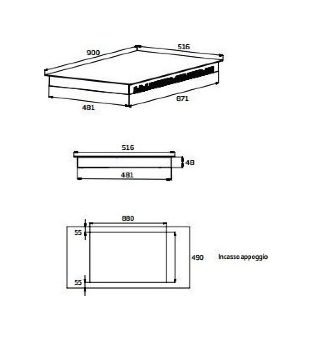 Beko HII98810NT Piano cottura a induzione cm. 90 - vetroceramica nero