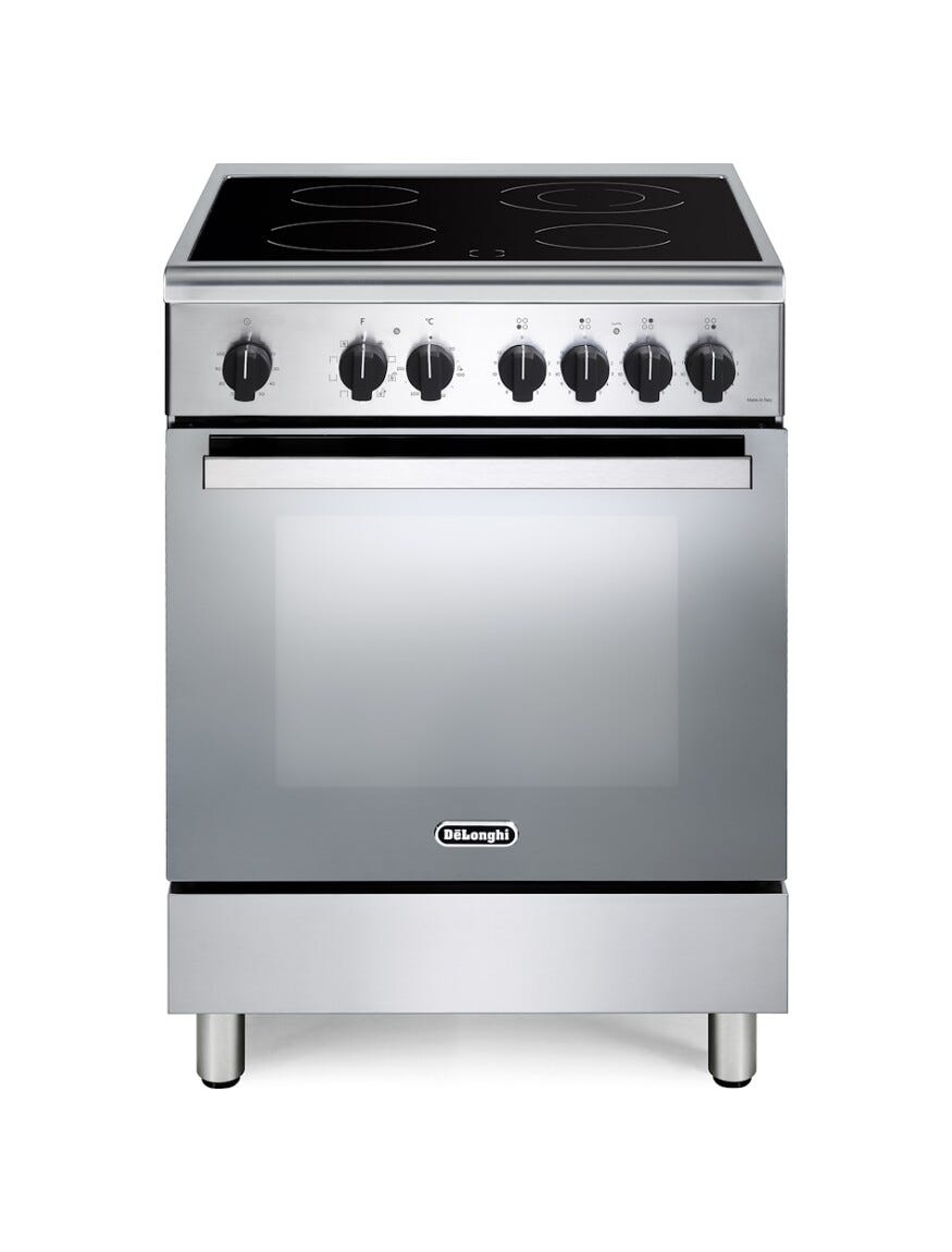 De Longhi DMX 64 VL Cucina da accosto cm. 60 - 4 zone elettriche + 1 forno elettrico - inox