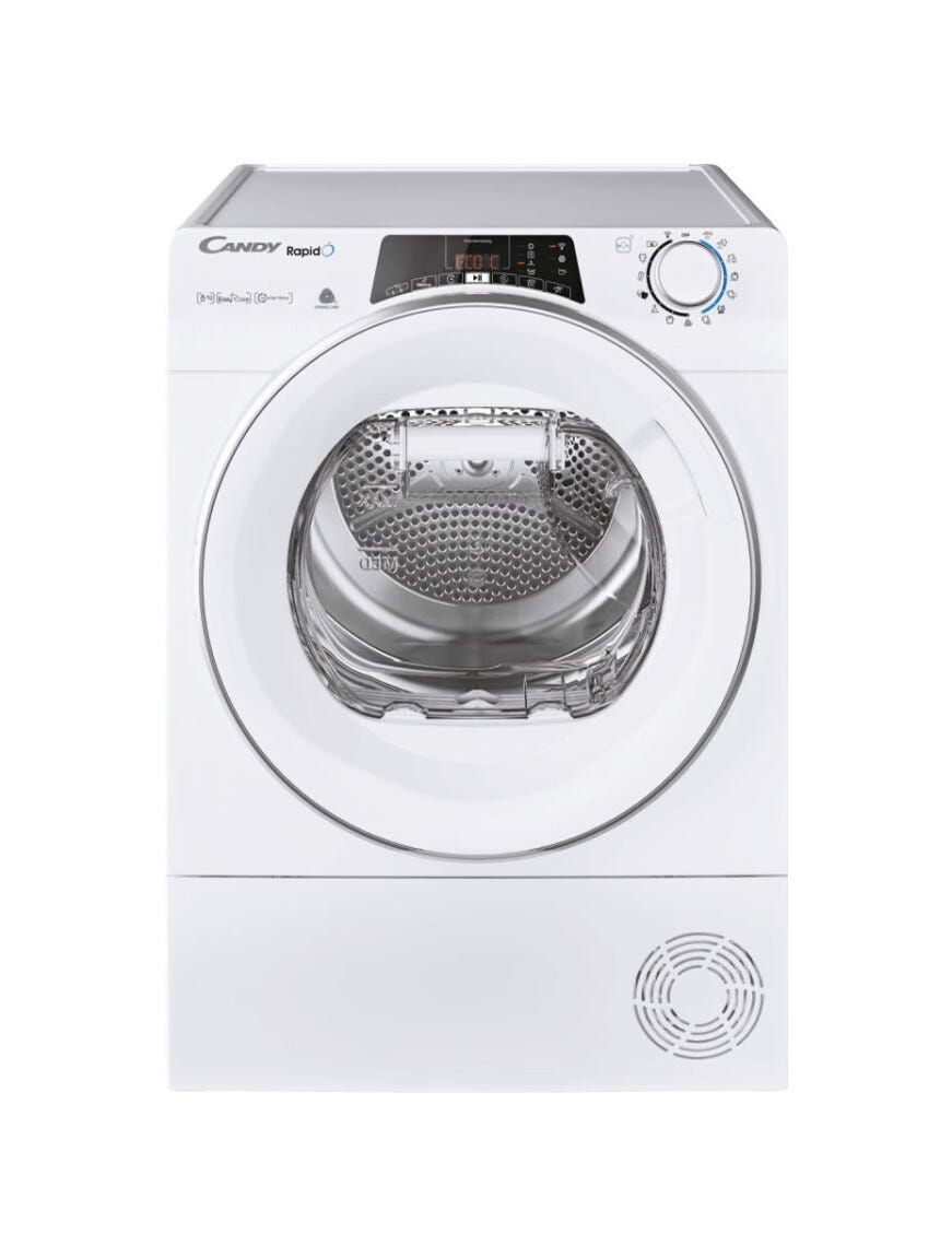 Candy ROE H8A3TSEX-S RapidÓ Asciugatrice a pompa di calore cm.60 - capacità 8 kg - bianco