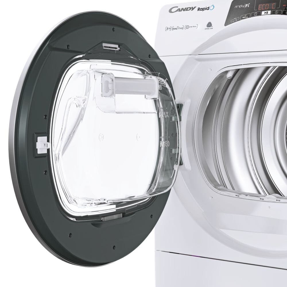 Candy ROE H8A3TSEX-S RapidÓ Asciugatrice a pompa di calore cm.60 - capacità 8 kg - bianco