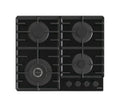 Gorenje OUTLET GTW642SYB Piano cottura a gas cm. 60 - nero - ARTICOLO NUOVO CON LIEVI ALONI SU PIANO (vedi foto) SENZA IMBALLO ORIGINALE