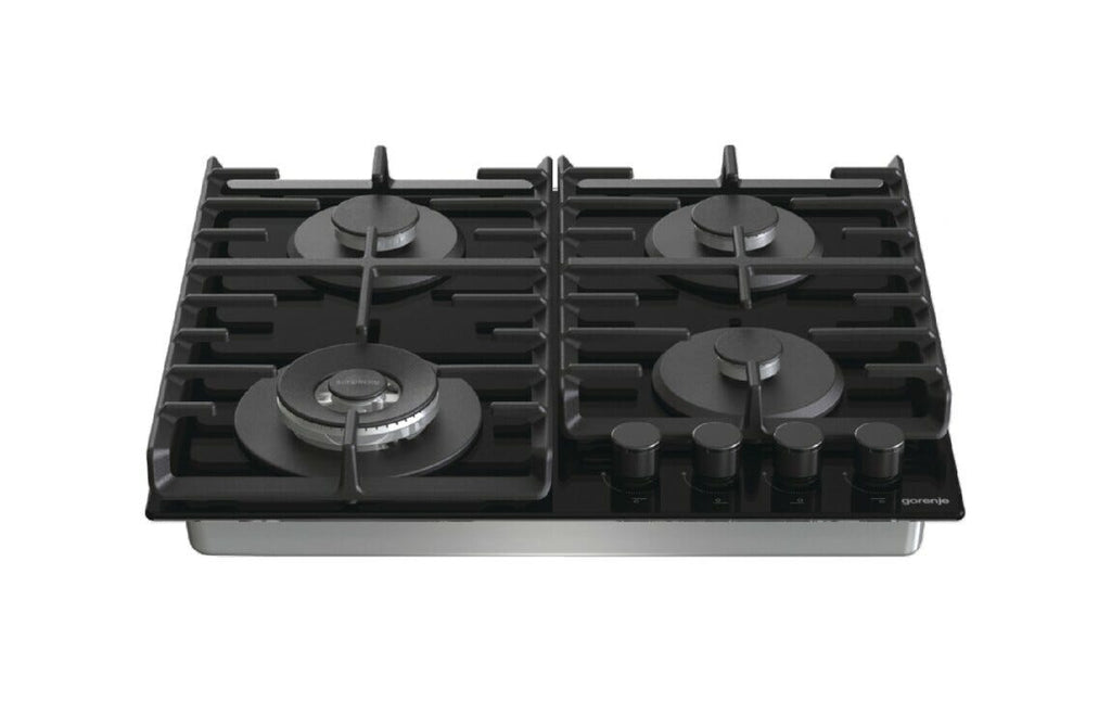 Gorenje OUTLET GTW642SYB Piano cottura a gas cm. 60 - nero - ARTICOLO NUOVO CON LIEVI ALONI SU PIANO (vedi foto) SENZA IMBALLO ORIGINALE