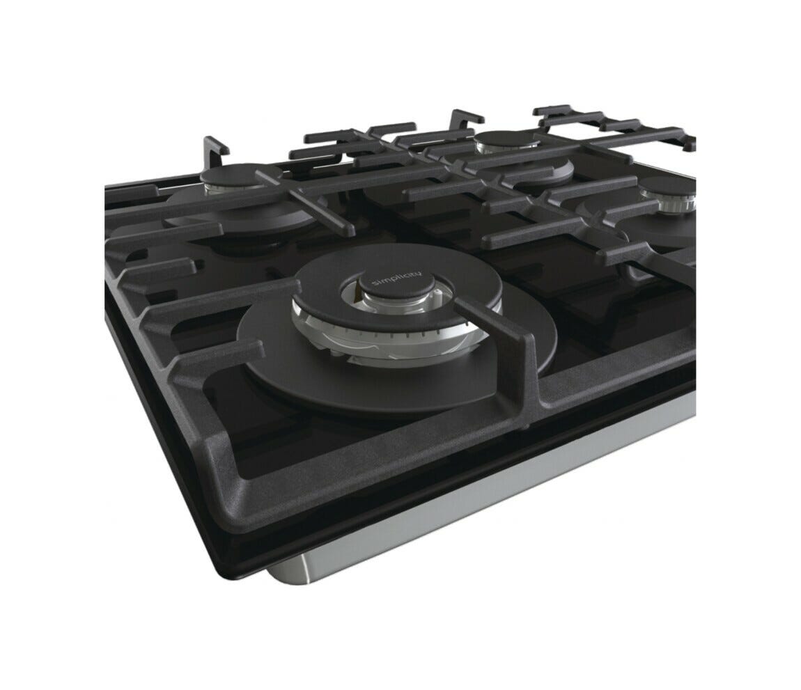 Gorenje OUTLET GTW642SYB Piano cottura a gas cm. 60 - nero - ARTICOLO NUOVO CON LIEVI ALONI SU PIANO (vedi foto) SENZA IMBALLO ORIGINALE