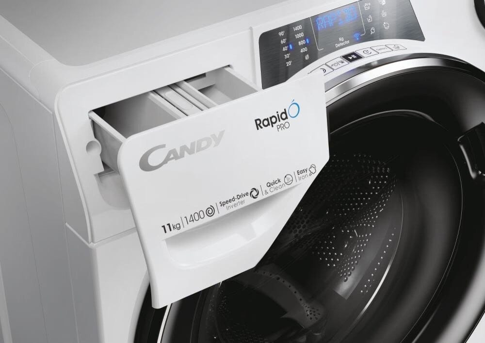 Candy RP 4116BWMBC/1-S RapidÓ PRO Lavatrice cm. 60 - profondità 62 - capacità 11 kg - bianco
