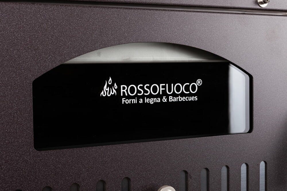 Rossofuoco Eco Incasso Forno a legna da incasso 80 x 112 cm a combustione separata - antracite