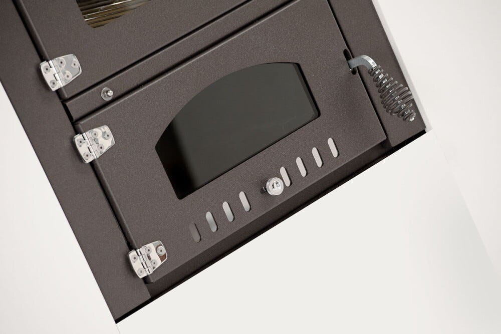 Rossofuoco Eco 50 Incasso Forno a legna da incasso 62 x 65 cm a combustione separata - antracite