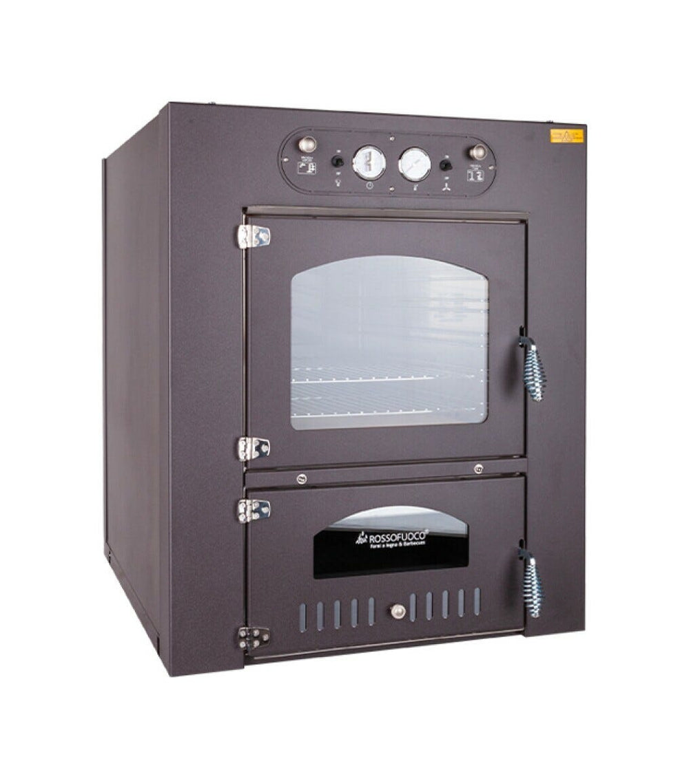 Rossofuoco Eco Incasso Forno a legna da incasso 80 x 93 cm a combustione separata - antracite
