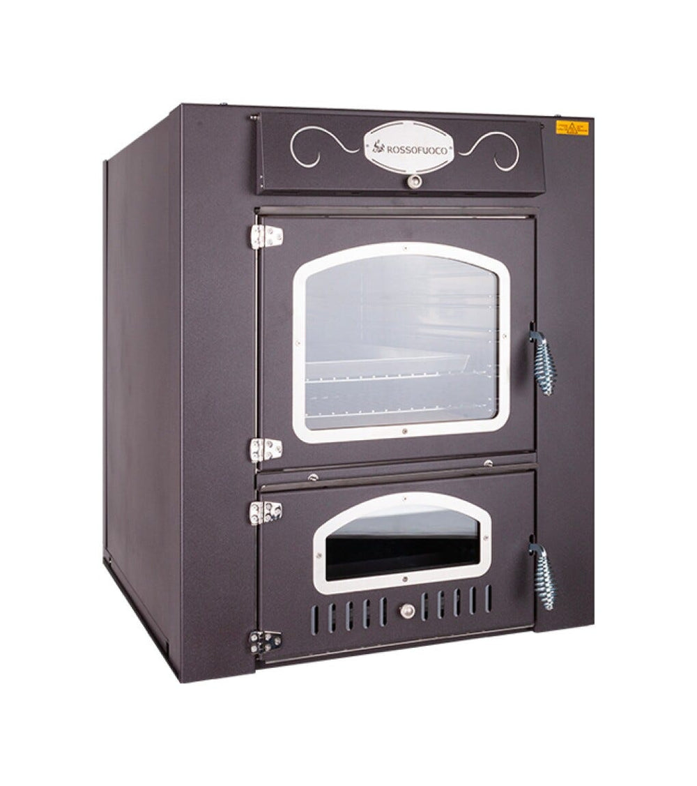 Rossofuoco Effe Incasso Forno a legna da incasso 80 x 112 cm a combustione separata - antracite