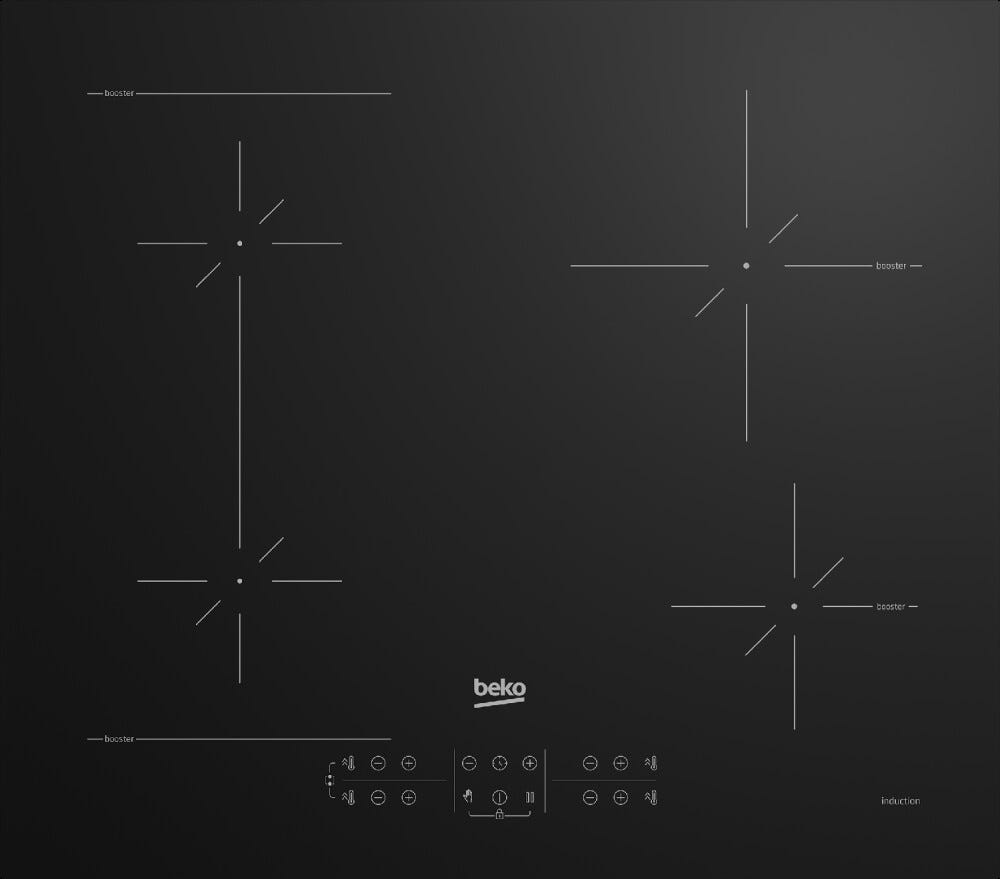 Beko HII64200SFMT b300 Piano cottura a induzione cm. 59 - vetroceramica nero