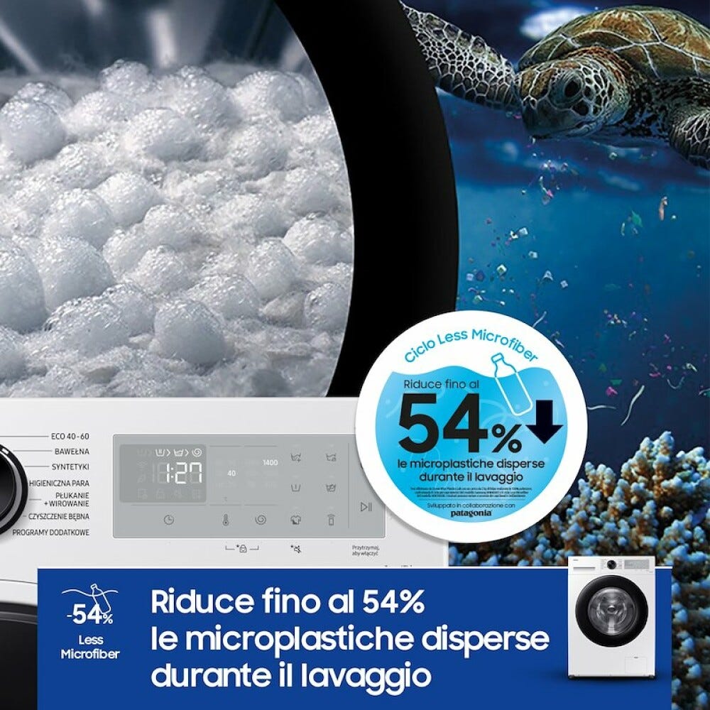 Samsung WW90CGC04DTH Crystal Clean Lavatrice cm. 60 - capacità 9 kg - bianco