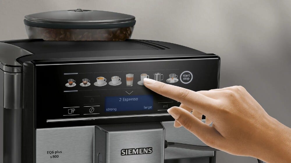 Siemens TE658209RW eq6 Plus s800 Macchina per caffè automatica - nero/silver
