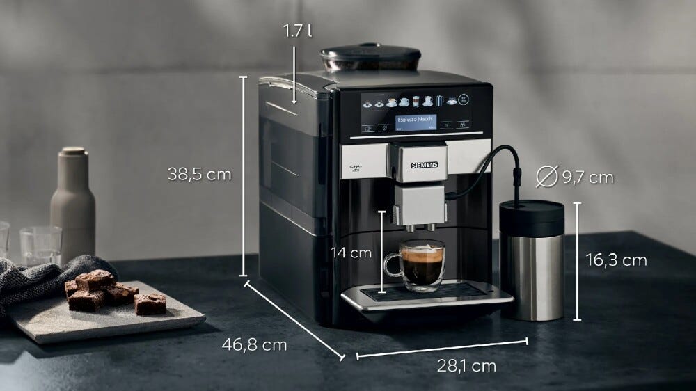 Siemens TE658209RW eq6 Plus s800 Macchina per caffè automatica - nero/silver