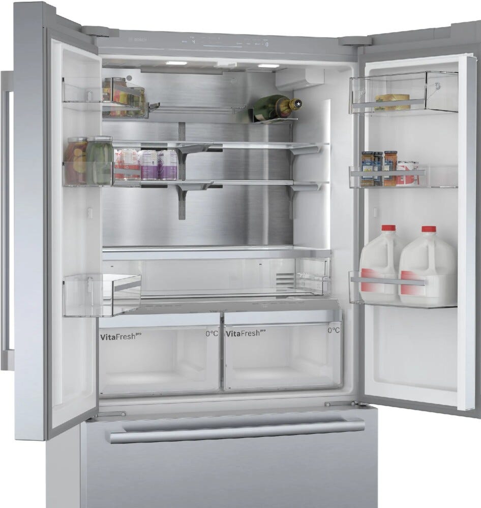 Bosch KFF96PIEP 8 Frigorifero con congelatore french door - cm. 91 h. 183 - lt. 573 - inox antimpronta