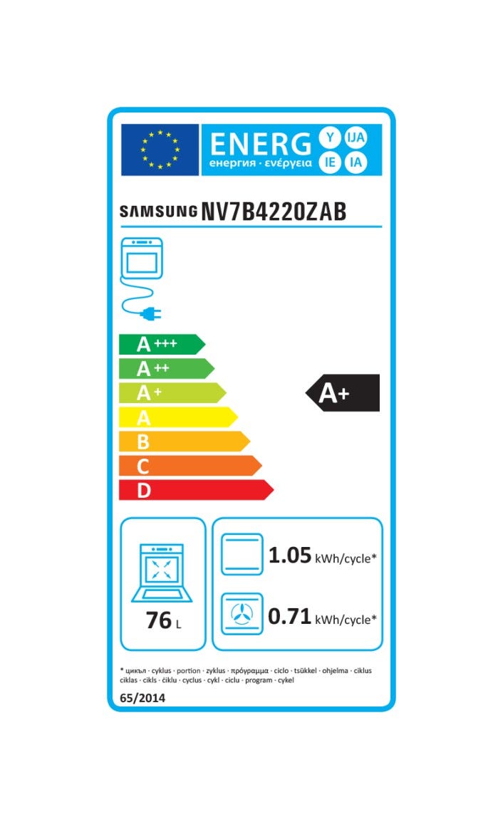 Samsung NV7B4220ZAB Dual Cook Forno multifunzione cm. 60 - nero