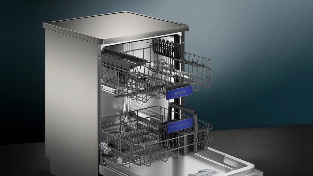 Siemens SN23EI03KE iq300 Lavastoviglie a libera installazione cm. 60 - 13 coperti - inox/nero