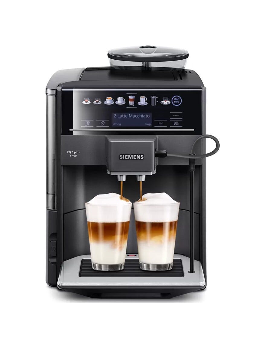 Siemens TE654319RW eq6 plus s400 Macchina per caffè automatica - nero/grigio metallizzato