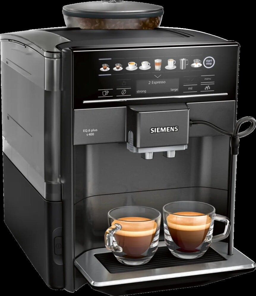 Siemens TE654319RW eq6 plus s400 Macchina per caffè automatica - nero/grigio metallizzato