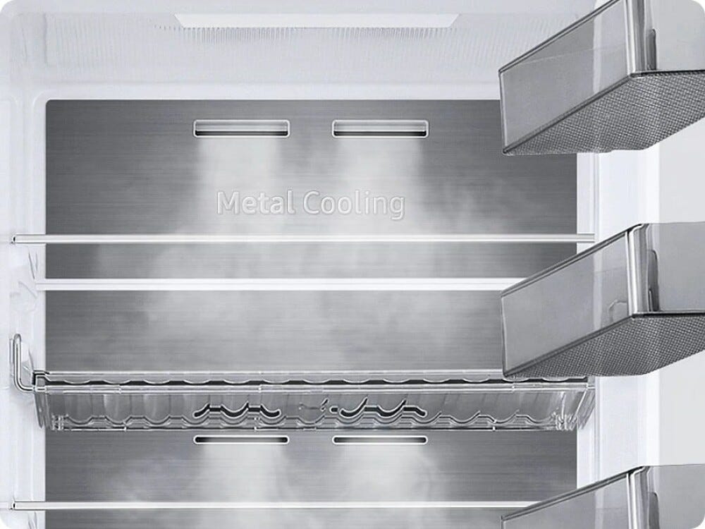 Samsung RB34C7B5E12/EF Bespoke Frigorifero con congelatore a libera installazione cm. 60 h. 185 - lt. 344 - vetro bianco