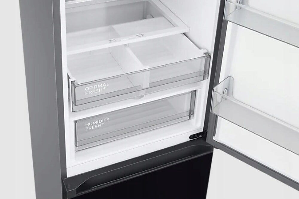 Samsung RB38C7B5E22/EF Bespoke AI Frigorifero con congelatore a libera installazione cm. 60 h. 203 - lt. 390 - vetro nero