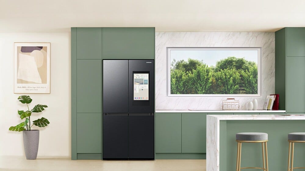 Samsung RF65DG9H0EB1 Family Hub Frigorifero con congelatore 4 porte a libera installazione cm. 91 h. 183 - lt. 636 - grafite metallizzata