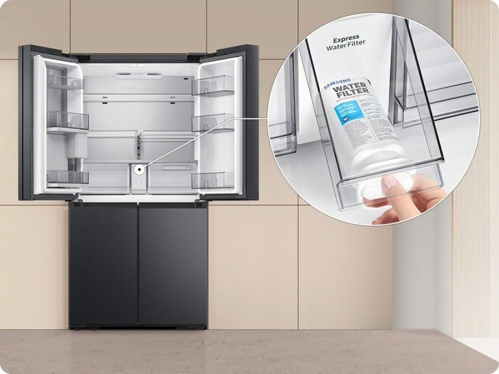 Samsung RF65DG9H0EB1 Family Hub Frigorifero con congelatore 4 porte a libera installazione cm. 91 h. 183 - lt. 636 - grafite metallizzata