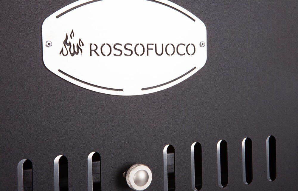 Rossofuoco Garden Color Incasso Forno a legna da incasso 75 x 77 cm a combustione separata - grigio lava
