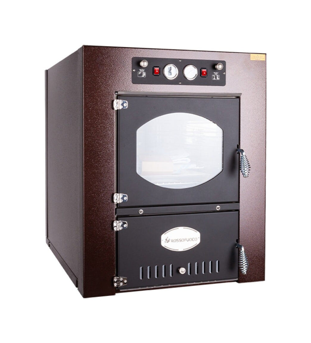 Rossofuoco Garden Color Incasso Forno a legna da incasso 75 x 77 cm a combustione separata - marrone