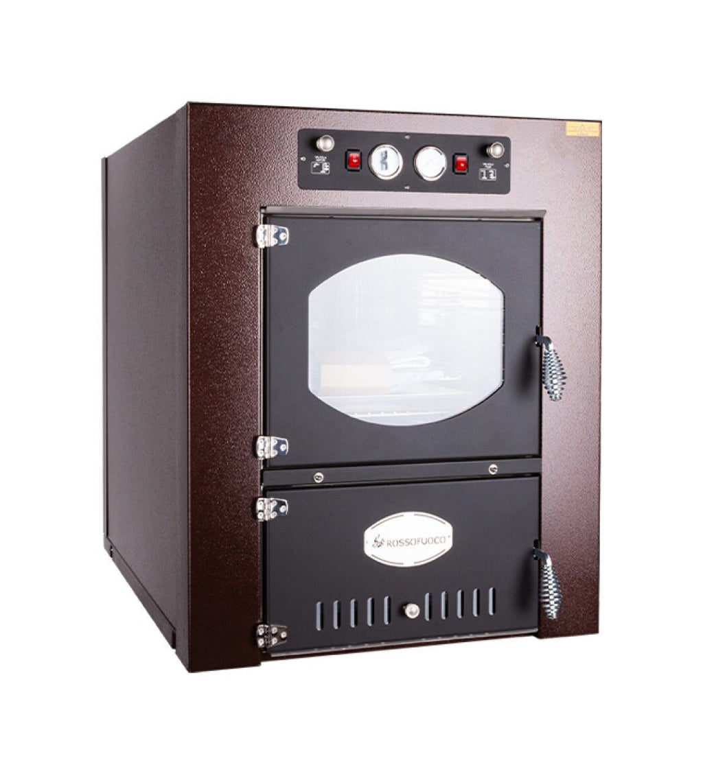 Rossofuoco Garden Color Incasso Forno a legna da incasso 75 x 77 cm a combustione separata - marrone