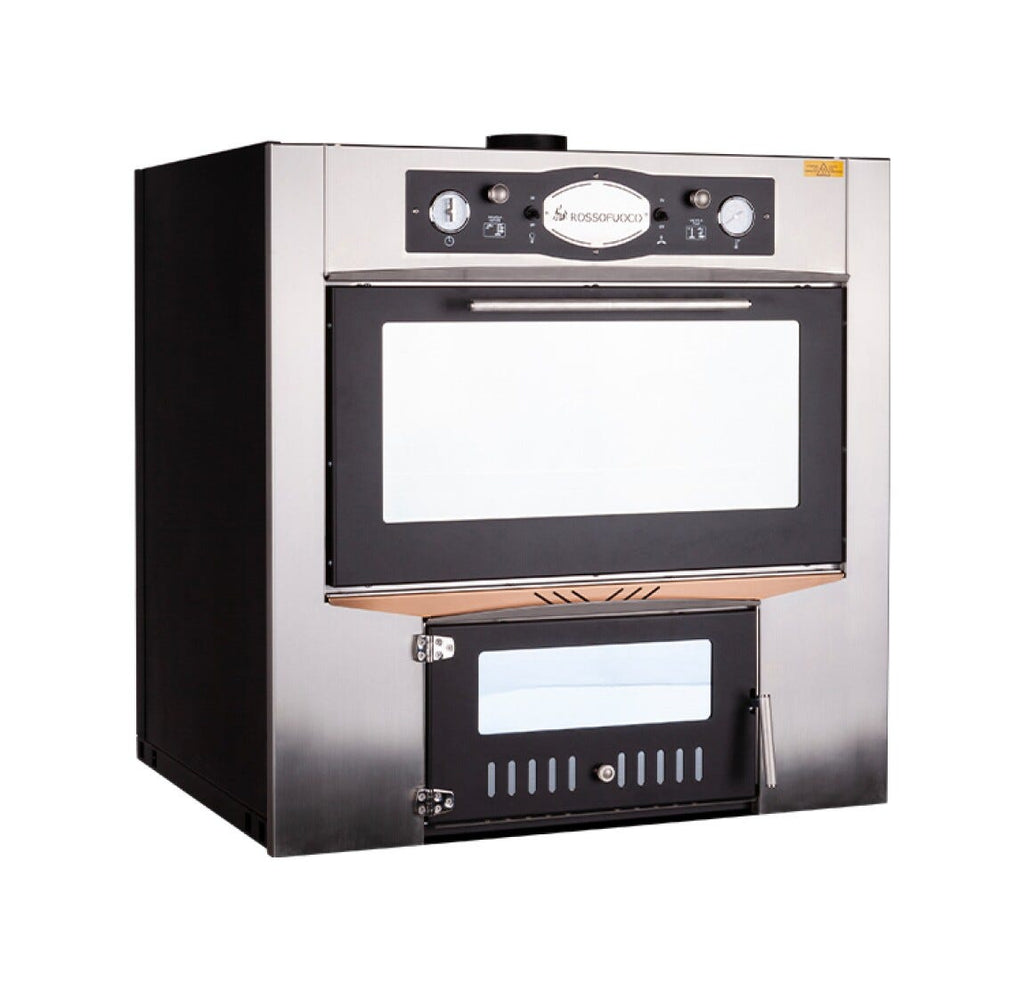 Rossofuoco Sedicinoni Forno a legna da incasso 100 x 78 cm a combustione separata - inox