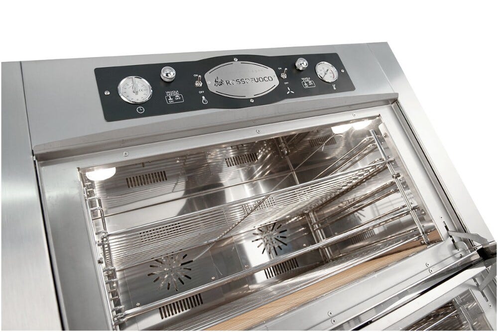 Rossofuoco Sedicinoni Forno a legna da incasso 100 x 78 cm a combustione separata - inox