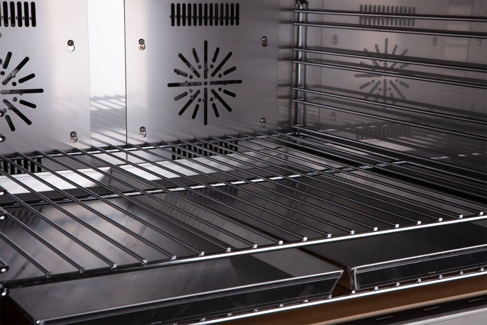 Rossofuoco Sedicinoni Forno a legna da incasso 100 x 78 cm a combustione separata - inox