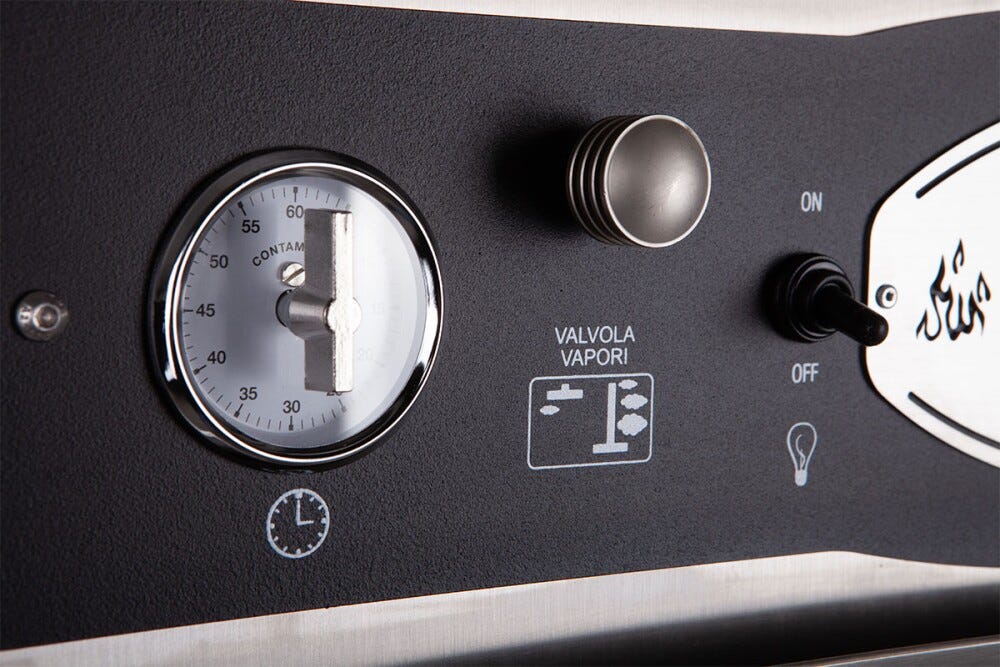 Rossofuoco Sedicinoni Forno a legna da incasso 100 x 78 cm a combustione separata - inox
