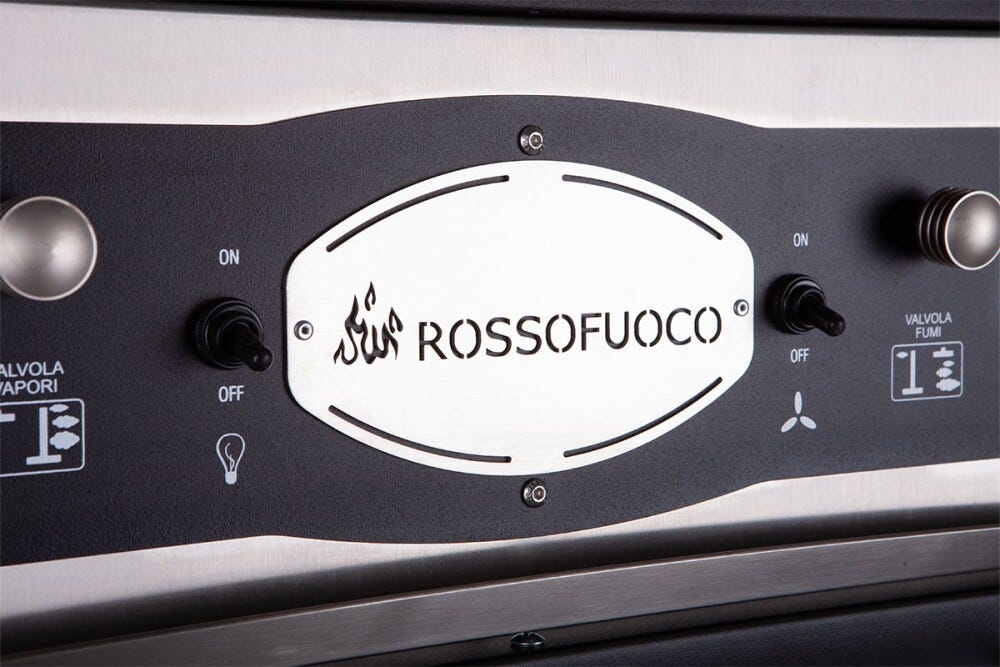 Rossofuoco Sedicinoni Forno a legna da incasso 100 x 78 cm a combustione separata - inox
