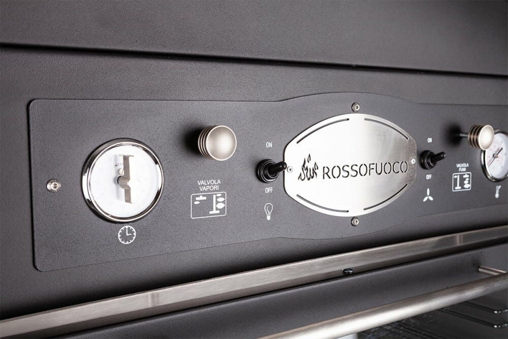 Rossofuoco Sedicinoni Black Forno a legna da incasso 100 x 78 cm a combustione separata - nero