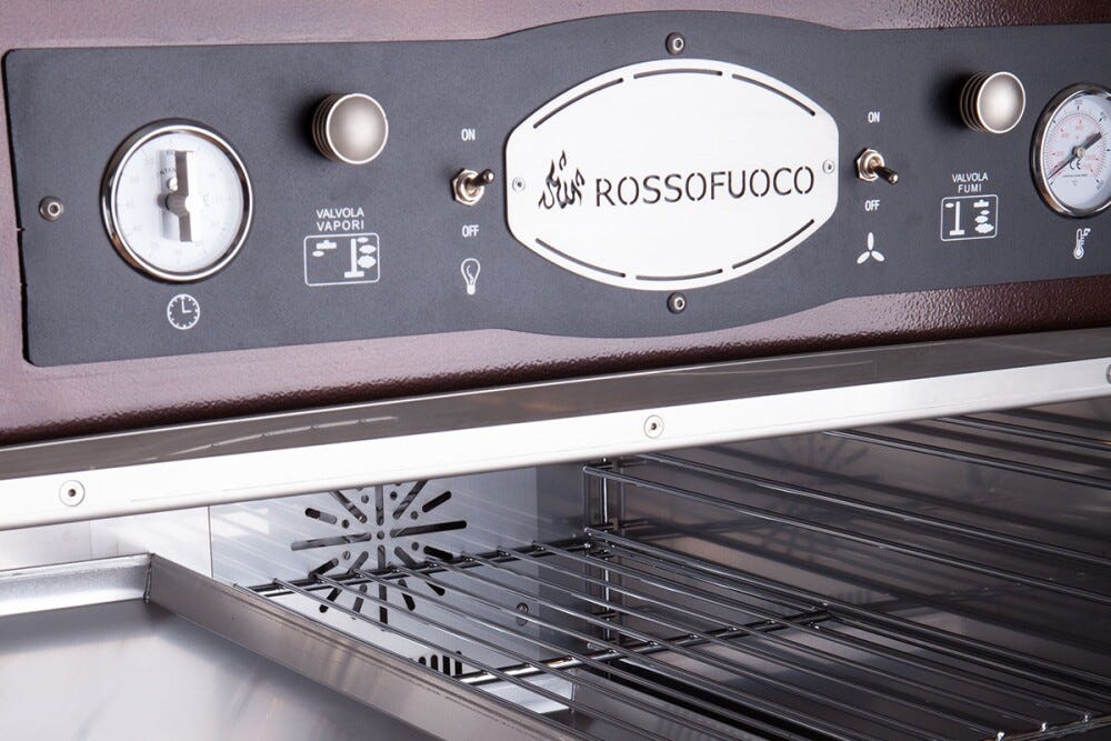 Rossofuoco Sedicinoni Country Forno a legna da incasso 100 x 78 cm a combustione separata - marrone