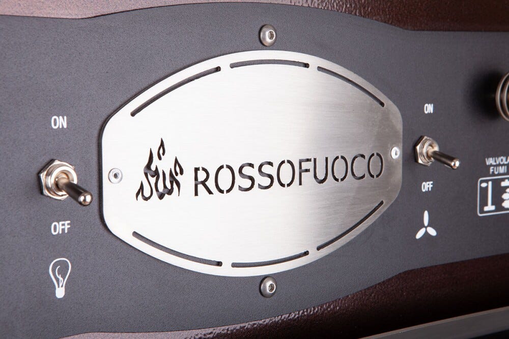 Rossofuoco Sedicinoni Country Forno a legna da incasso 100 x 78 cm a combustione separata - marrone