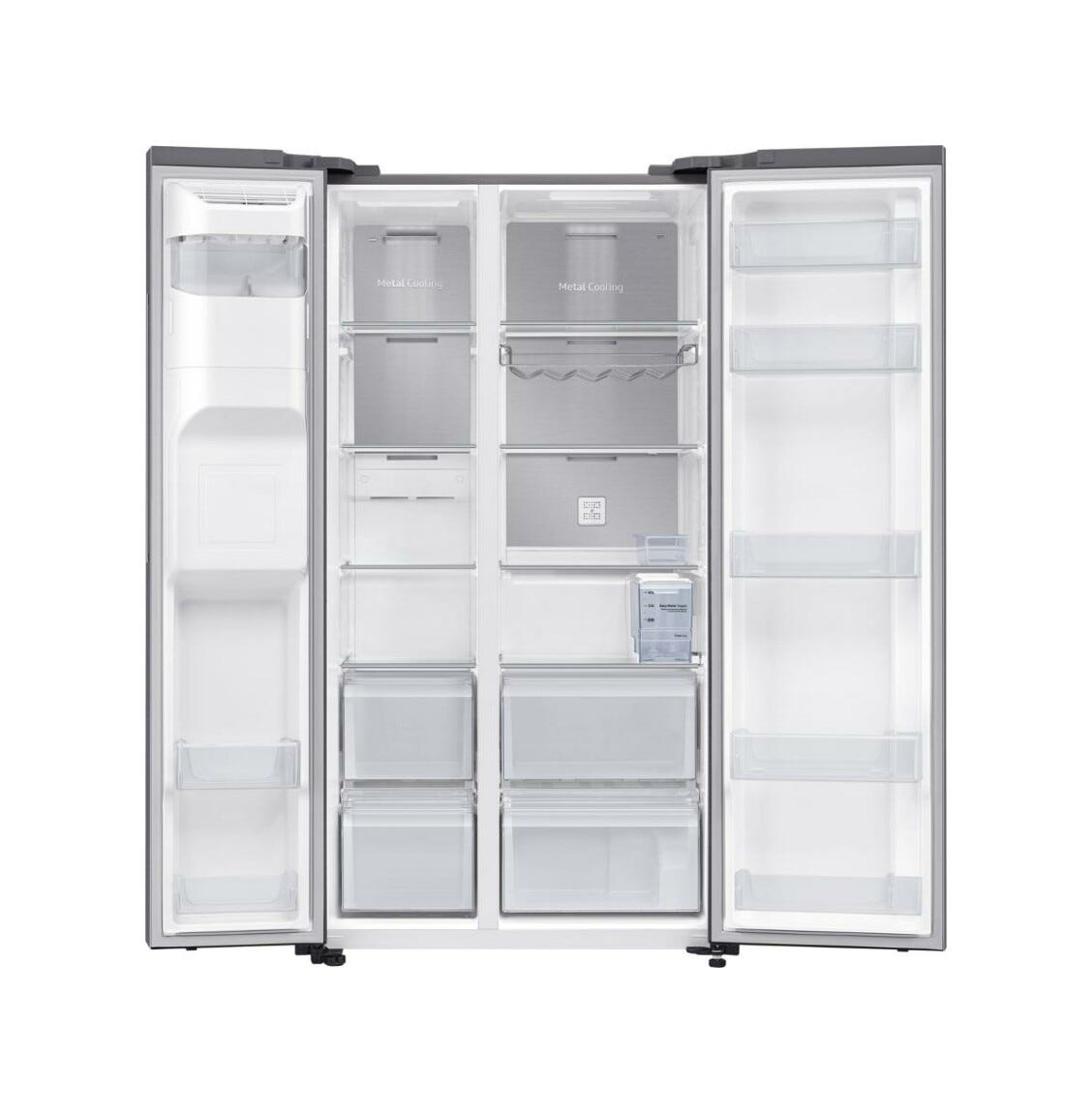 Samsung RS64DG53M3SLEF 5000D Air Space AI Frigorifero con congelatore side by side cm. 91 h. 178 - lt. 635 - inox