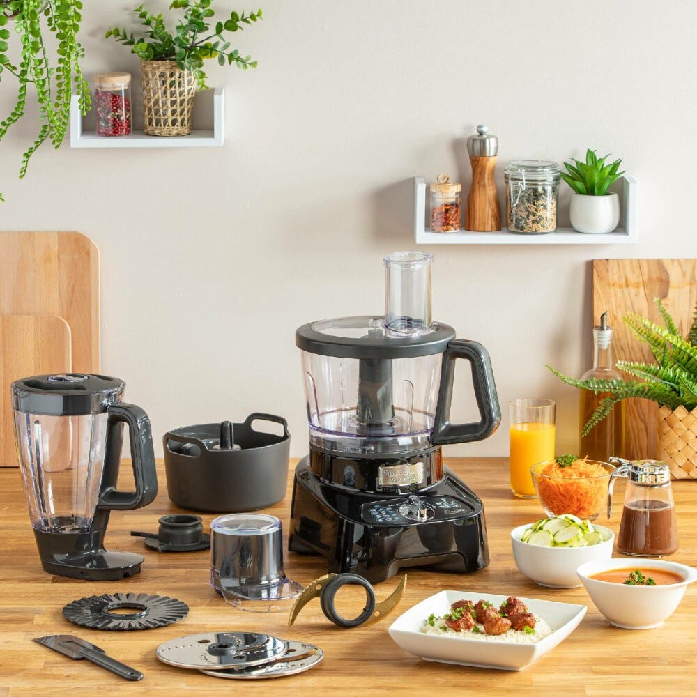 Moulinex FP821811 DoubleForce Robot da cucina multifunzione - 3 lt - nero