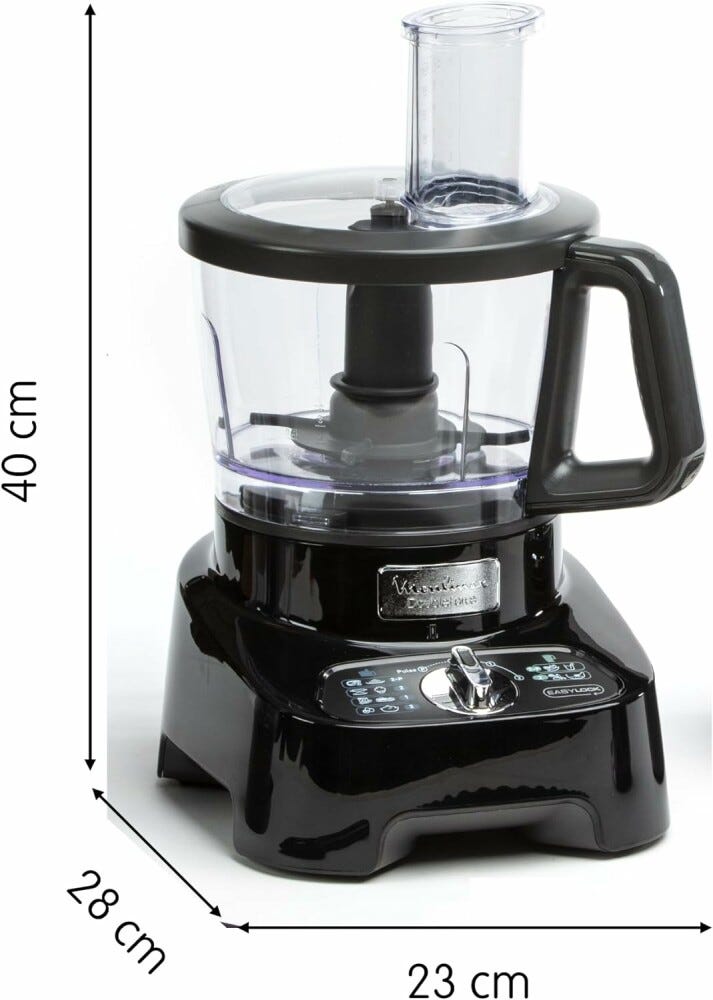 Moulinex FP821811 DoubleForce Robot da cucina multifunzione - 3 lt - nero
