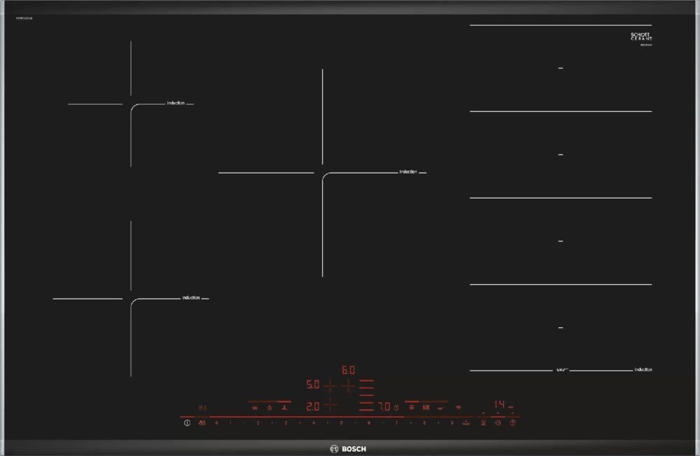 Bosch PXV875DV1E 8 Piano cottura a induzione cm. 82 - vetroceramica nero