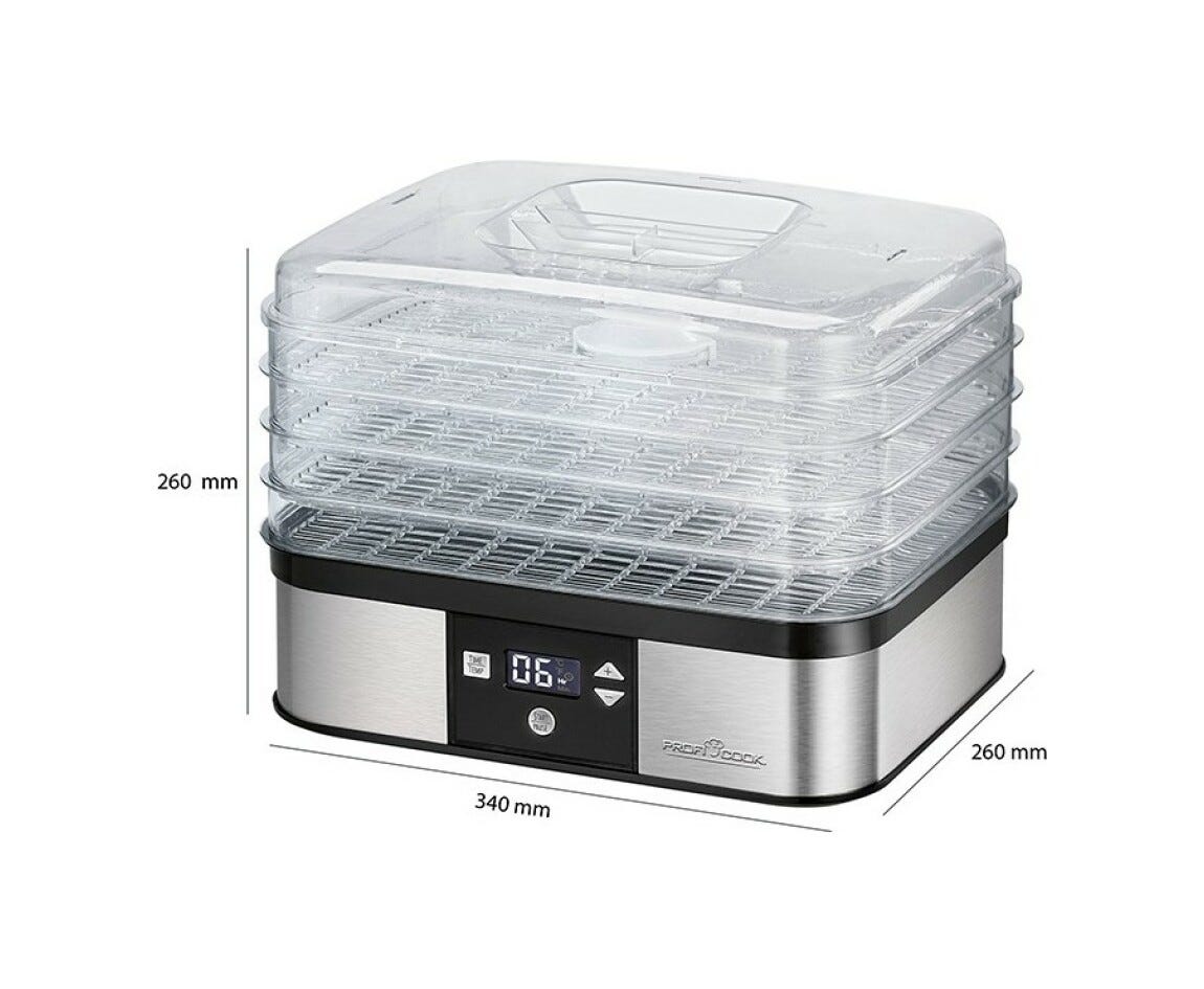 Proficook PCDR1116 Essiccatore 350 W - inox/nero