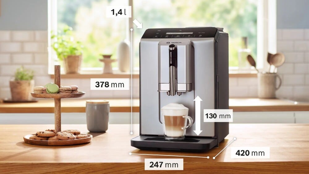 Bosch TIE20301 2 Macchina per caffè automatica - argento / nero