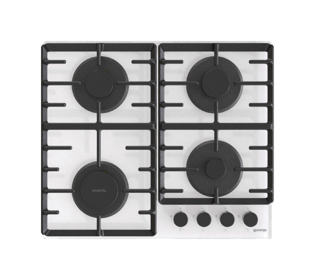 Gorenje GT642SYW Simplicity Piano cottura a gas cm. 60 - vetro bianco
