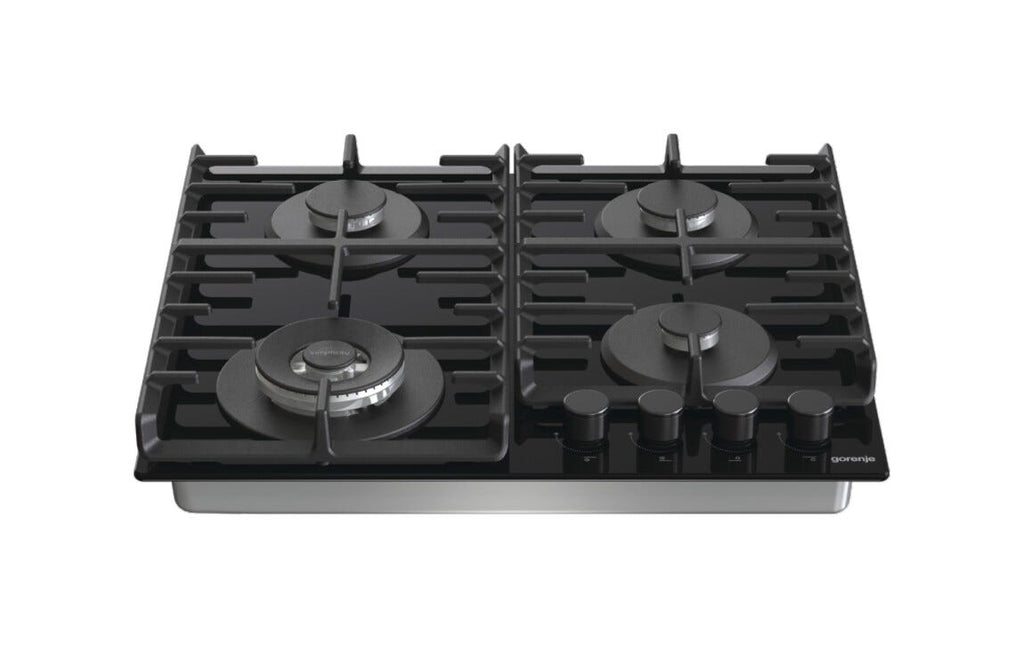 Gorenje GKTW642SYB Piano cottura a gas cm. 60 - vetro nero
