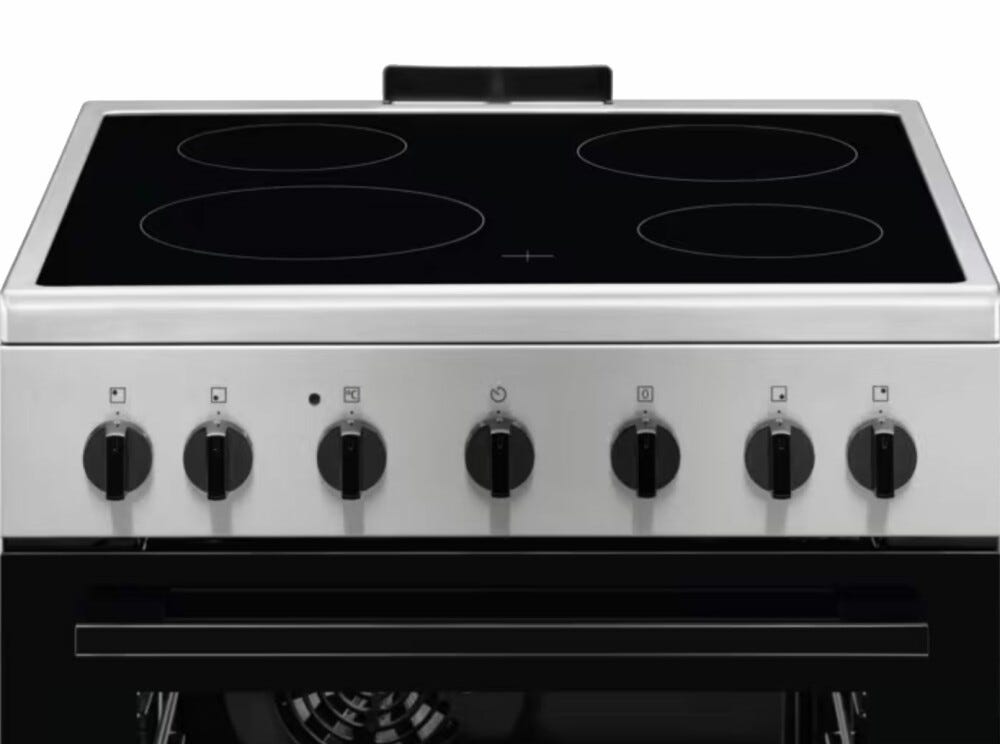 Electrolux LKR620066X Cucina da accosto cm. 60 - 4 zone cottura elettriche + 1 forno elettrico - inox antimpronta