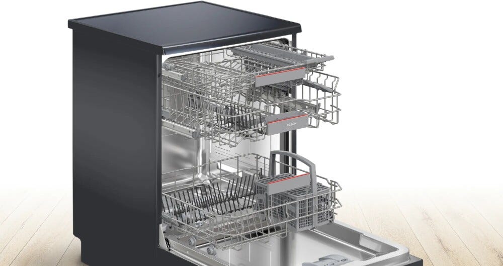 Bosch SMS4ENC06E 4 Lavastoviglie a libera installazione cm. 60 - 13 coperti - inox nero