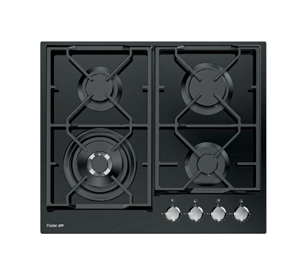 Foster 7041632 Power Glass Piano cottura a gas cm 60 - vetro nero