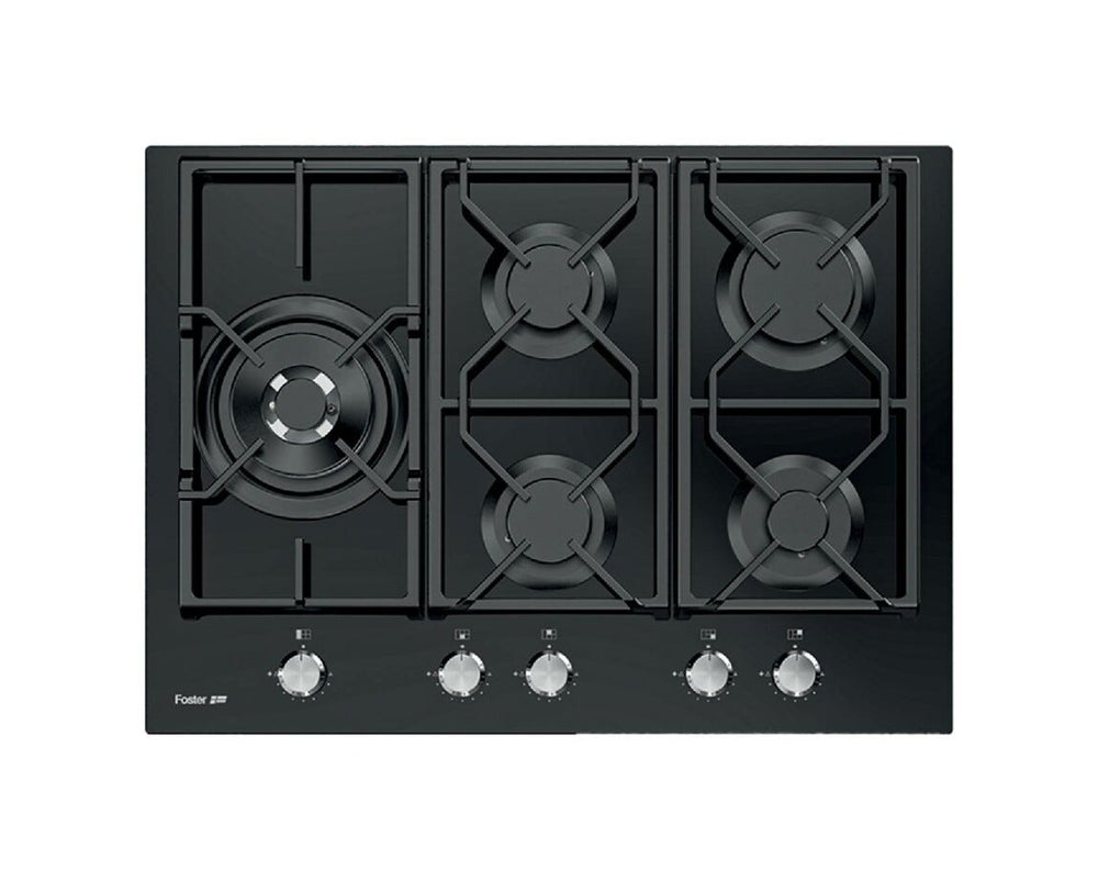 Foster 7043632 Power Glass Piano cottura a gas cm 70 - vetro nero