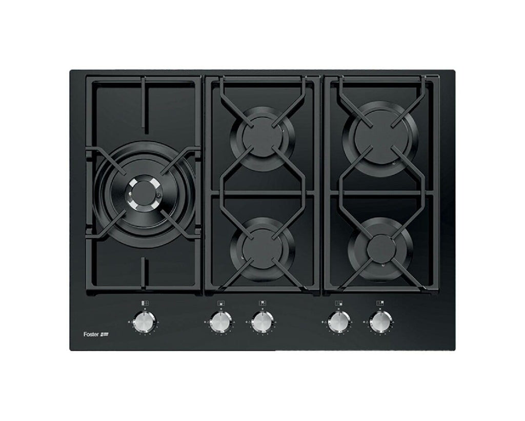 Foster 7043632 Power Glass Piano cottura a gas cm 70 - vetro nero